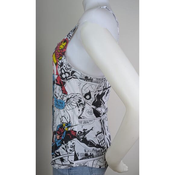 Marvel Avengers Womens Racerback Tank Top Medium Front & Back Colorful Graphic - Picture 5 of 9
